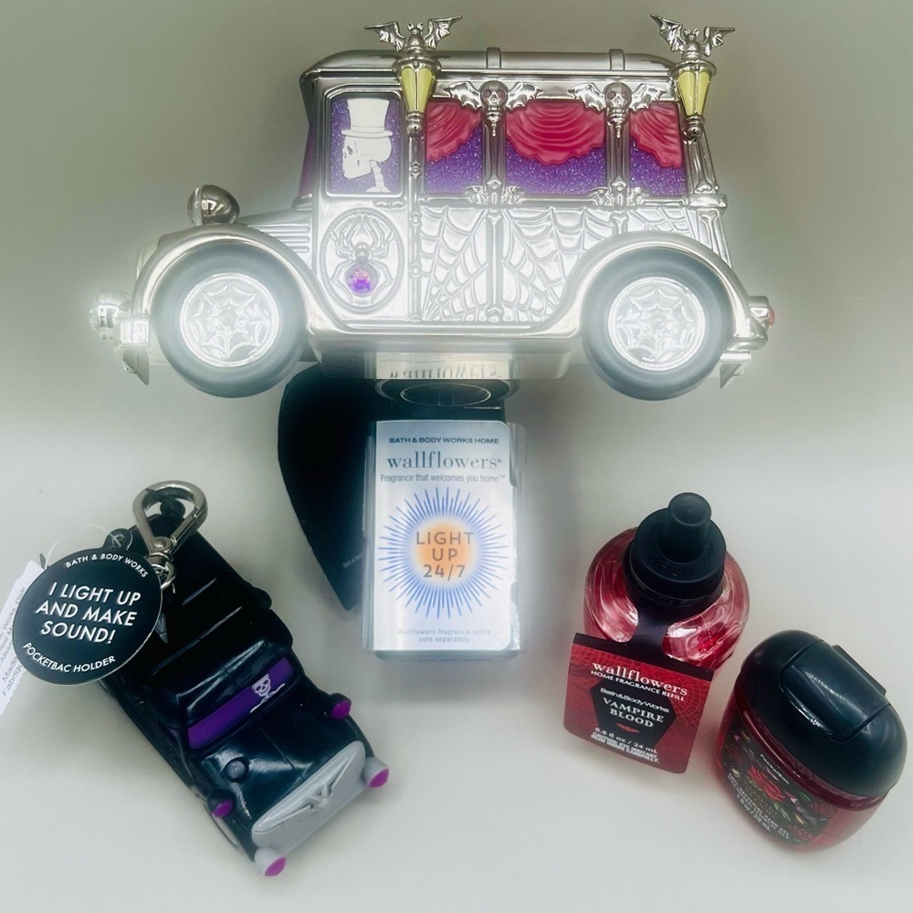 Bath & Body Works Hearse Wallflower Projector, PocketBac Holder + Refill & Gel